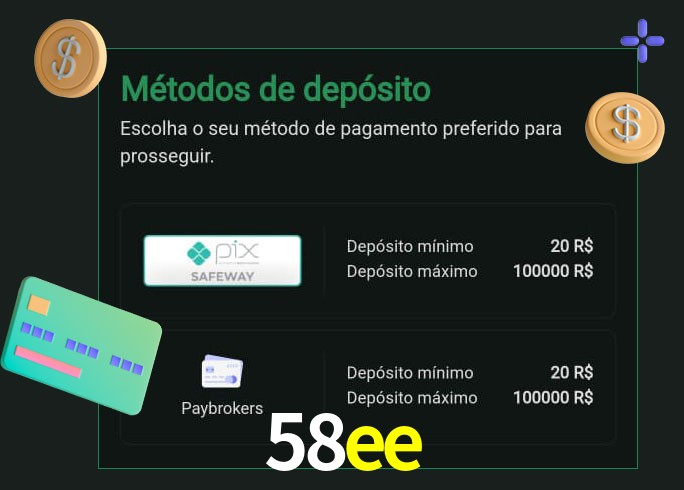 O cassino 58ee oferece uma grande variedade de métodos de pagamento